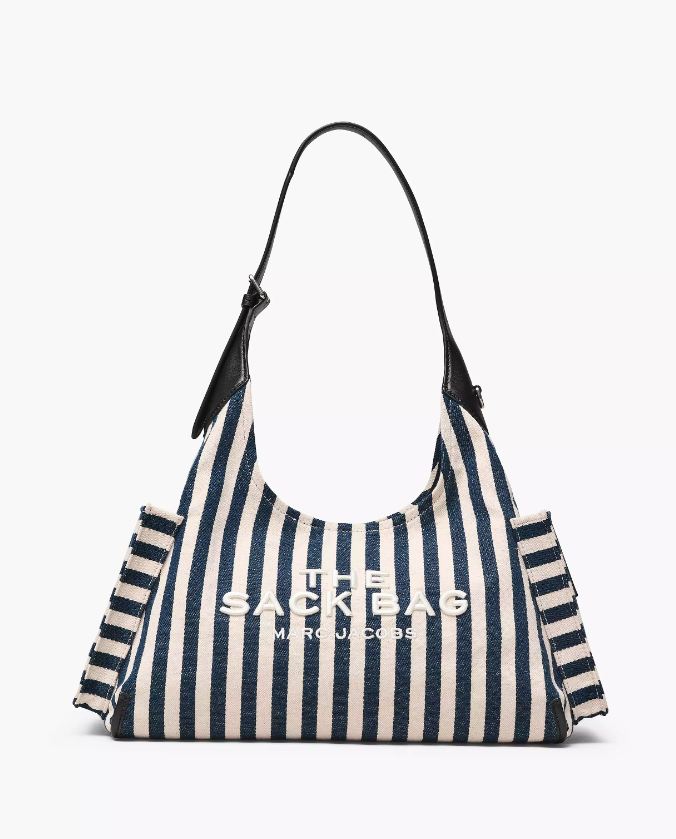 The Stripe Canvas Belted Sack Bag